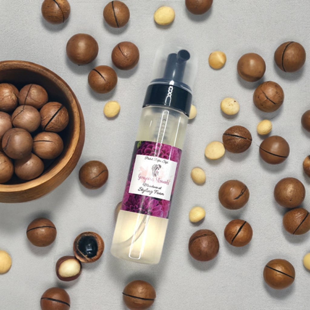 Preorder Macadamia Oil Setting Curling Styling Foam 7.5 oz - Gorgeous Strands Retail