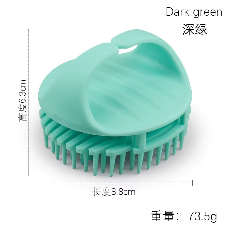Silicone Massage Shampoo Brush One-Piece Design Scalp Massager Deep Cleaning Remove Dandruff Relieve Oil Massage Tool Wholesale