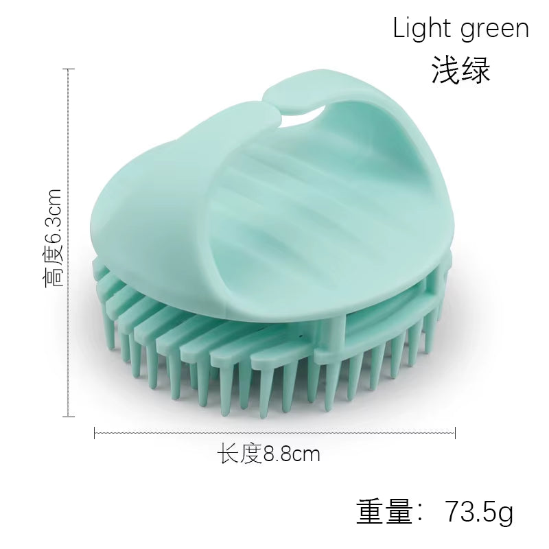 Silicone Massage Shampoo Brush One-Piece Design Scalp Massager Deep Cleaning Remove Dandruff Relieve Oil Massage Tool Wholesale