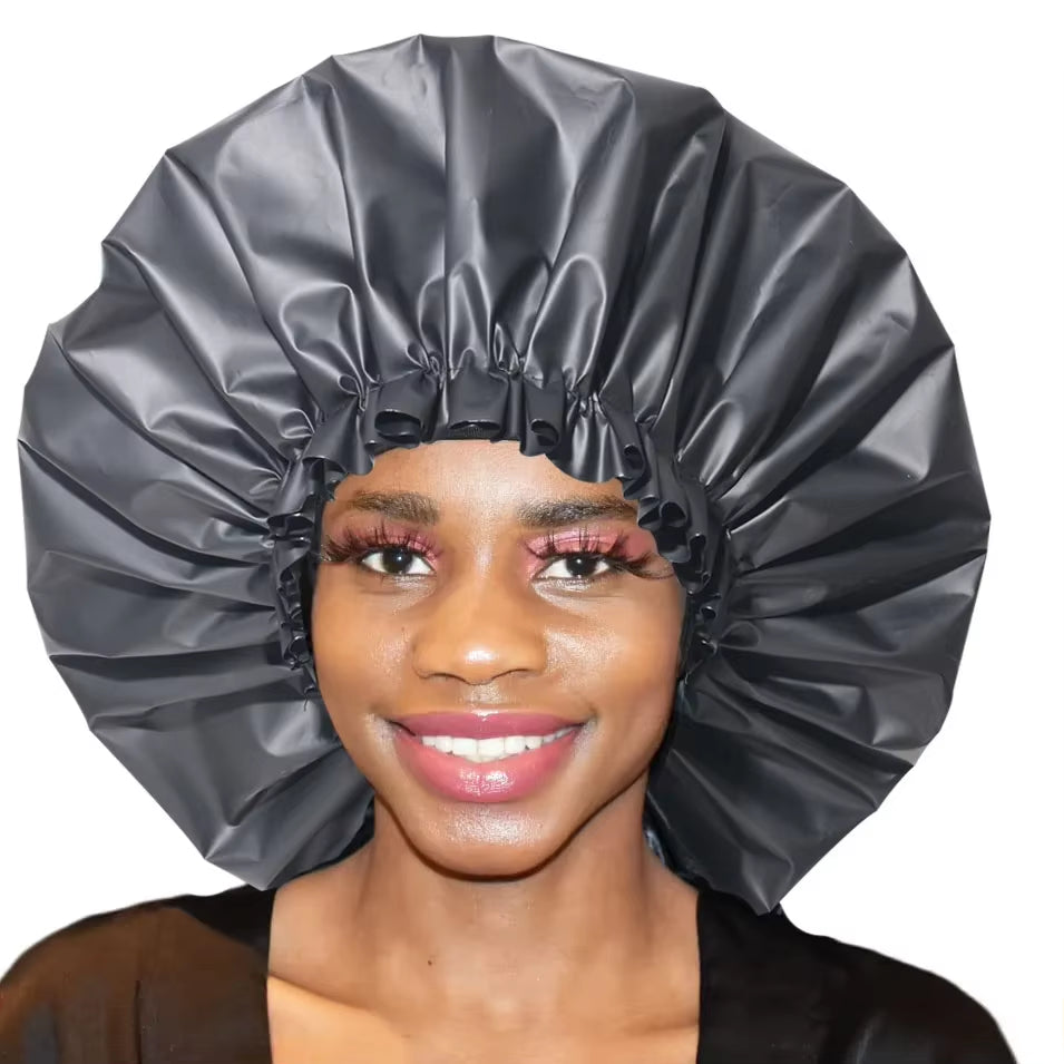 Shower Cap Large Adjustable Reusable Waterproof Bath Caps for Dreadlocks Women Girls Braids SPA Long Hair Bathroom Hat