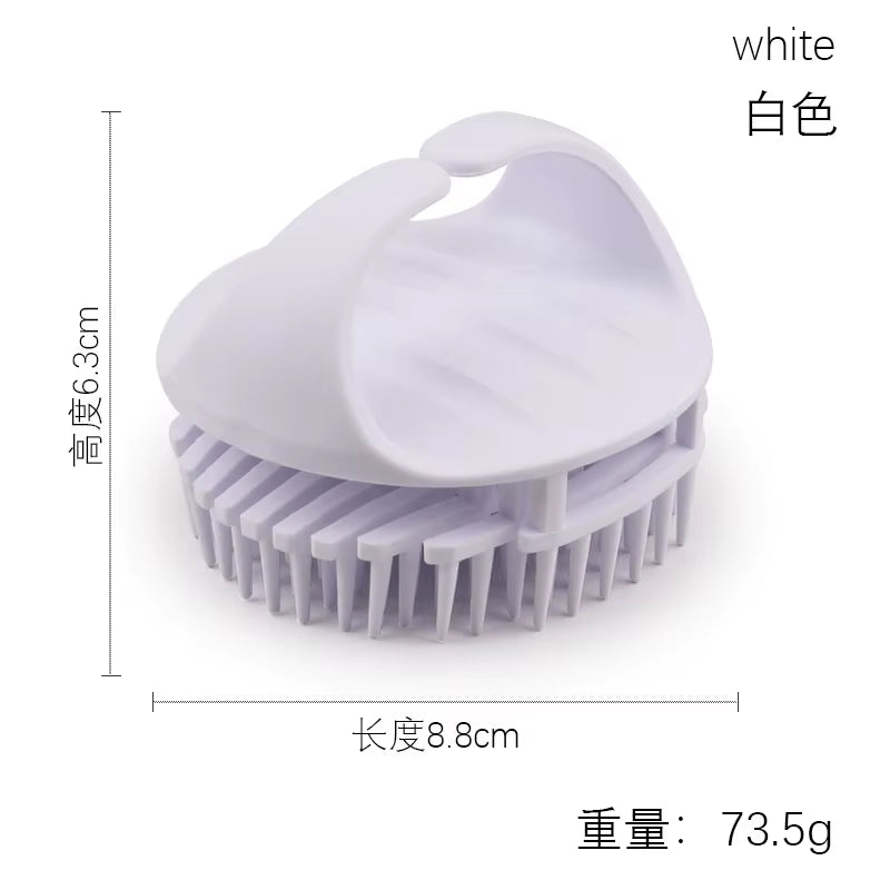 Silicone Massage Shampoo Brush One-Piece Design Scalp Massager Deep Cleaning Remove Dandruff Relieve Oil Massage Tool Wholesale