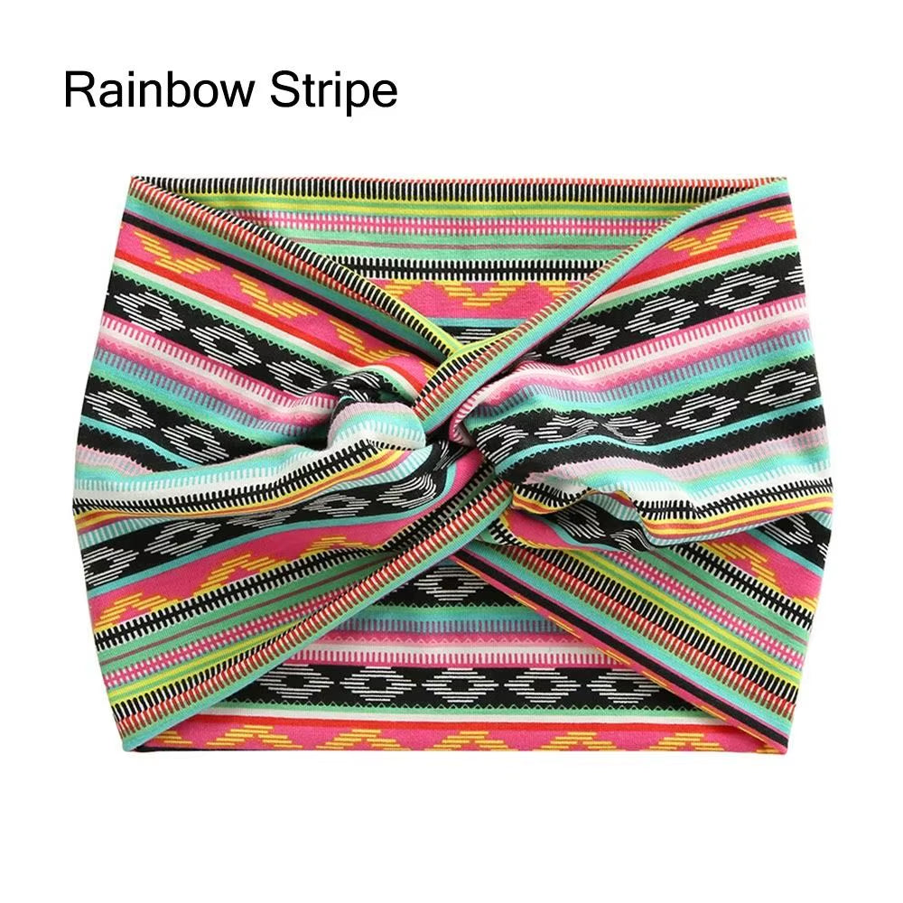 Solid Cross Wide Knotted Headbands for Women Extra Large Turban Workout Elastic Headband Fashion Yoga Hair Band Hair Accessories