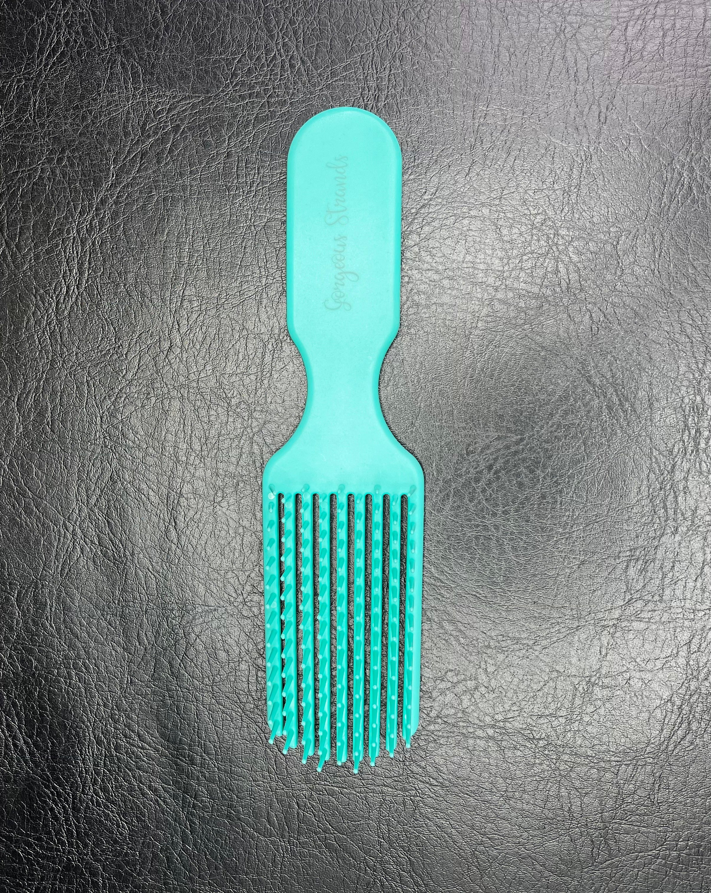sea green flexible detangling brush for natural hair