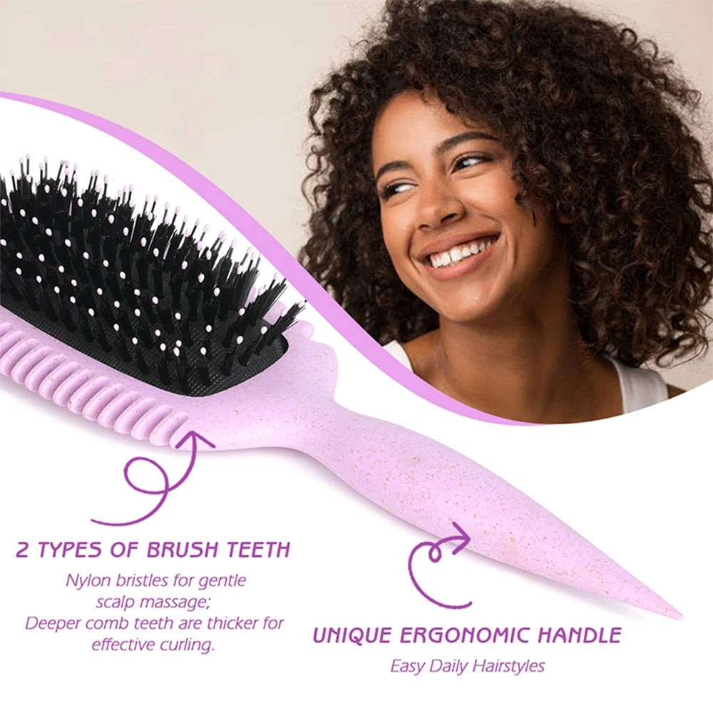Curl Defining Brush Curl Hair Define Styling Brush for Combing and Shaping Women'S Curls to Reduce Pulling