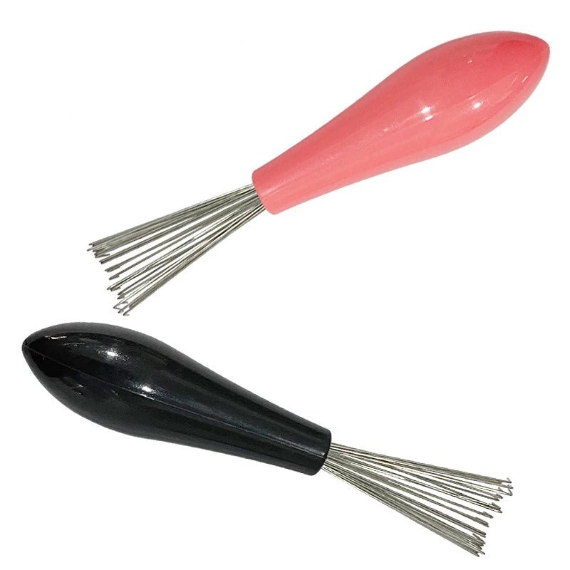Comb Hair Brush Cleaner Plastic Metal Cleaning Remover Embedded Tool Remover Handle Tangle Hair Comb Accessories Random Color - Gorgeous Strands Retail