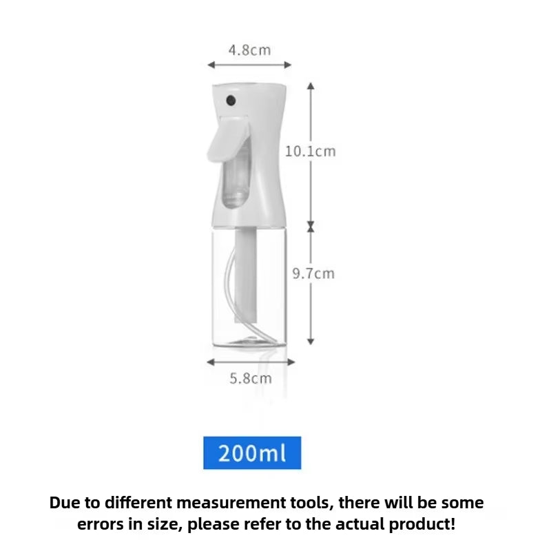 200ML Continuous Hair Plant Mist Spray Bottle Travel Refillable Bottle Mist Bottle for Curly Hair Styling Product Plant Barber