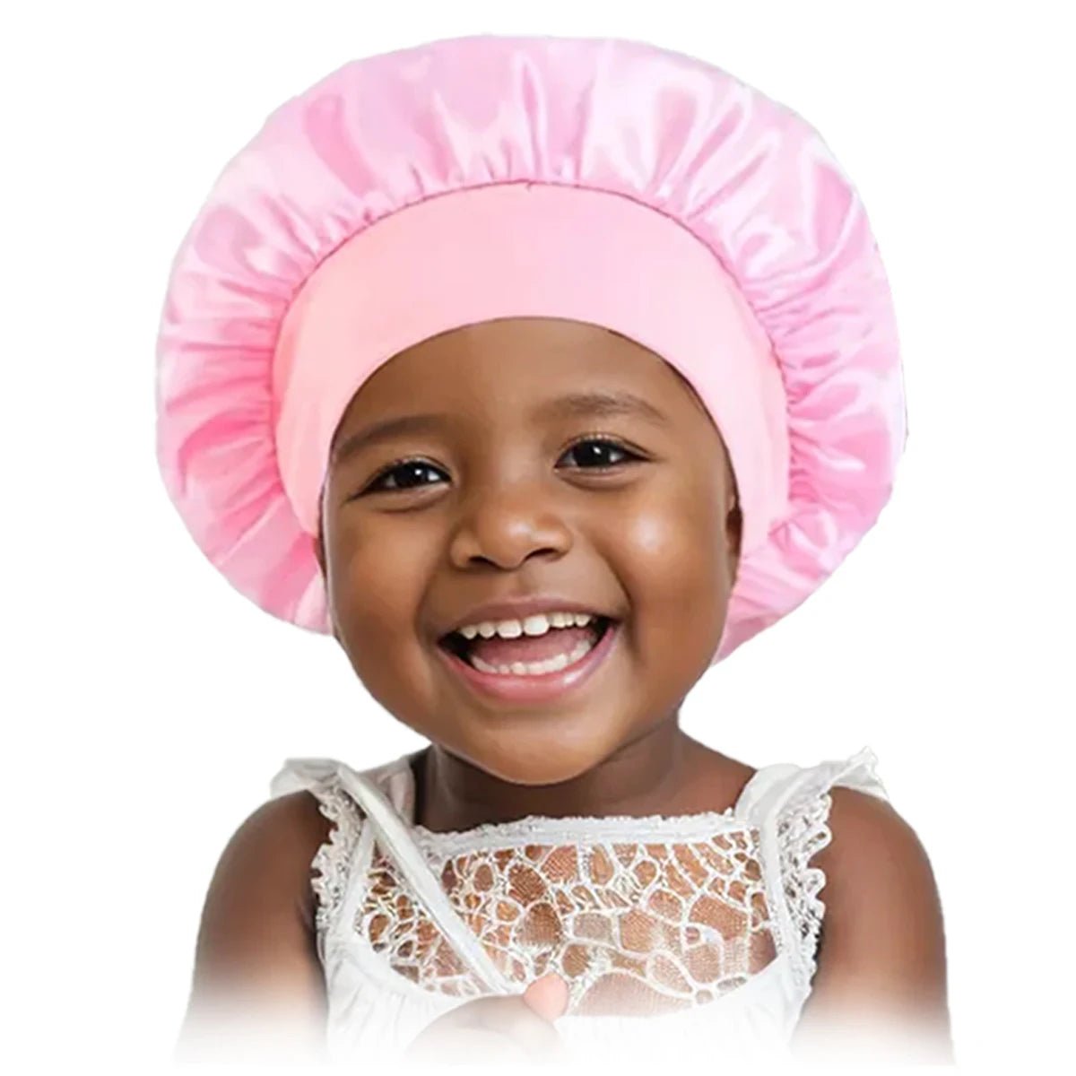 Gorgeous Strands Satin Bonnets for Kids with Wide Edge Elastic Silk | Good for Protecting your kids hair at home and while sleeping - Gorgeous Strands Retail