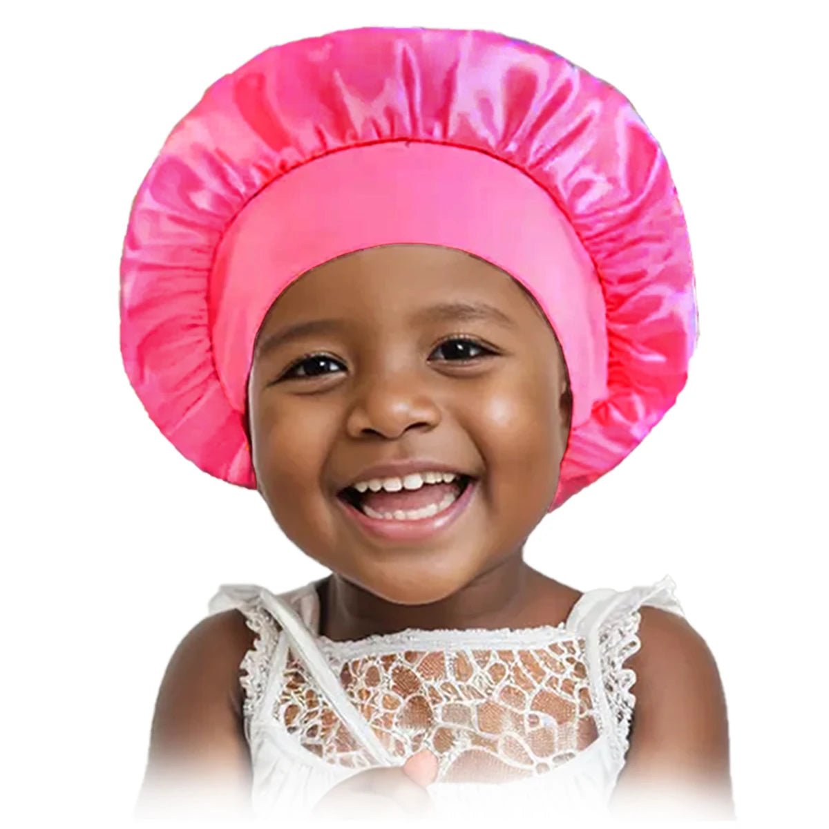 Gorgeous Strands Satin Bonnets for Kids with Wide Edge Elastic Silk | Good for Protecting your kids hair at home and while sleeping - Gorgeous Strands Retail