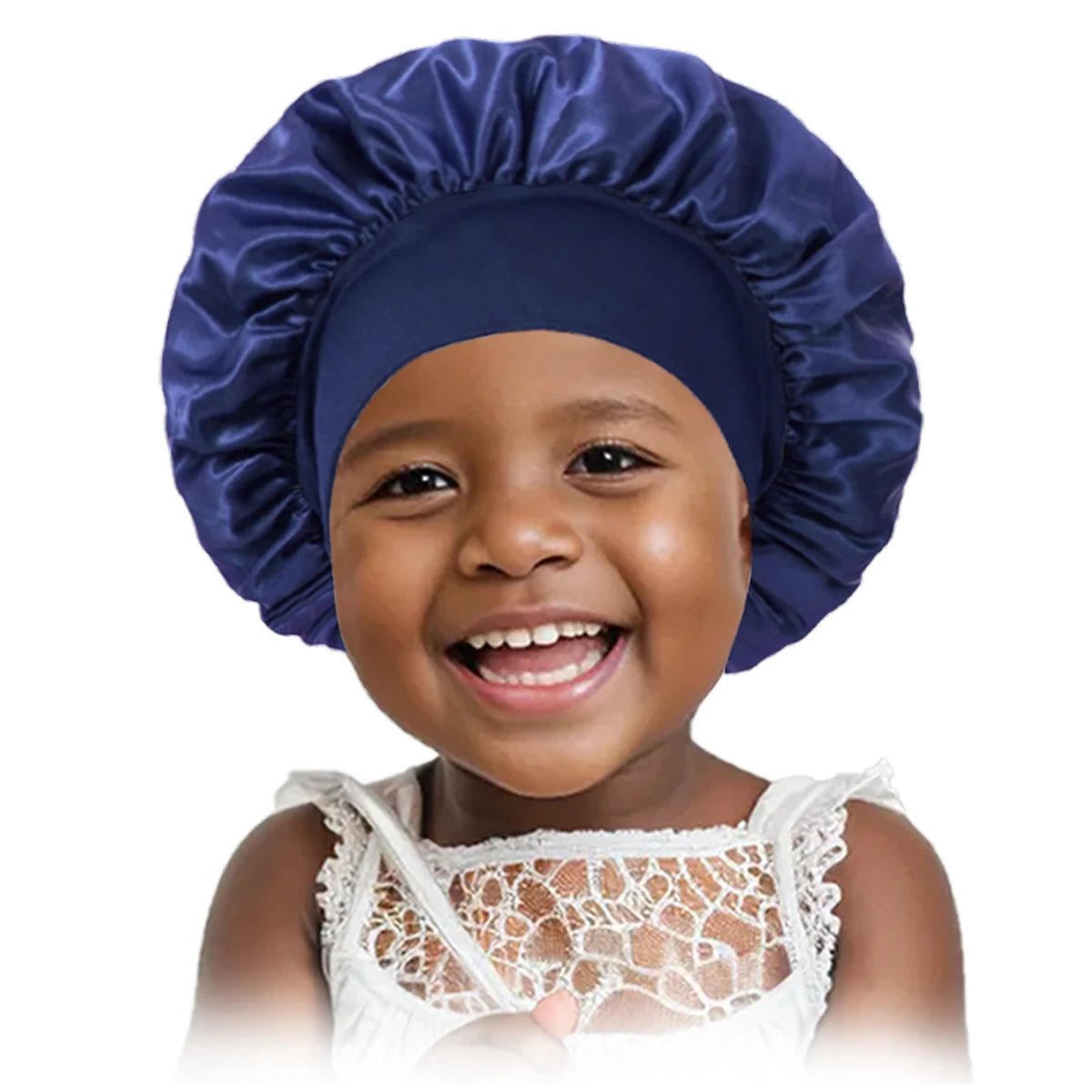 Gorgeous Strands Satin Bonnets for Kids with Wide Edge Elastic Silk | Good for Protecting your kids hair at home and while sleeping - Gorgeous Strands Retail