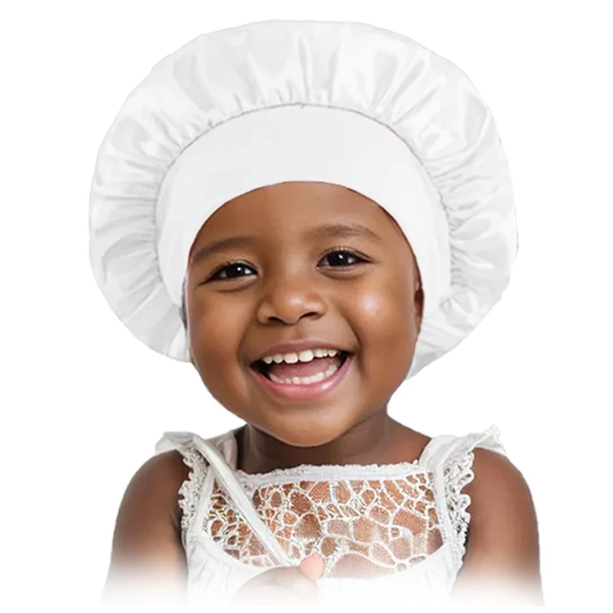 Gorgeous Strands Satin Bonnets for Kids with Wide Edge Elastic Silk | Good for Protecting your kids hair at home and while sleeping - Gorgeous Strands Retail