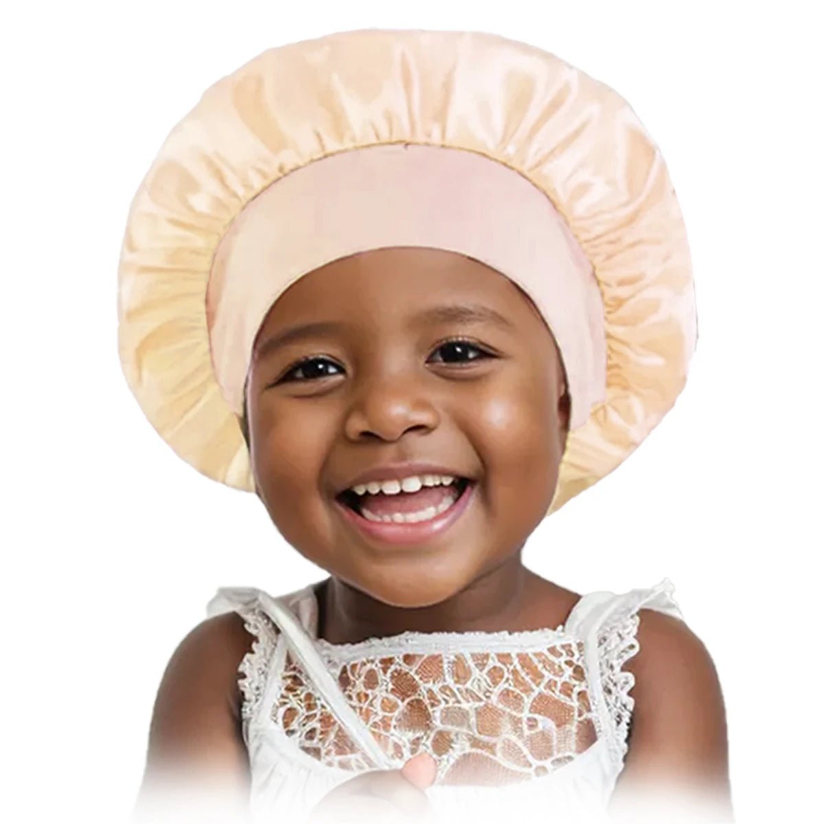 Gorgeous Strands Satin Bonnets for Kids with Wide Edge Elastic Silk | Good for Protecting your kids hair at home and while sleeping - Gorgeous Strands Retail