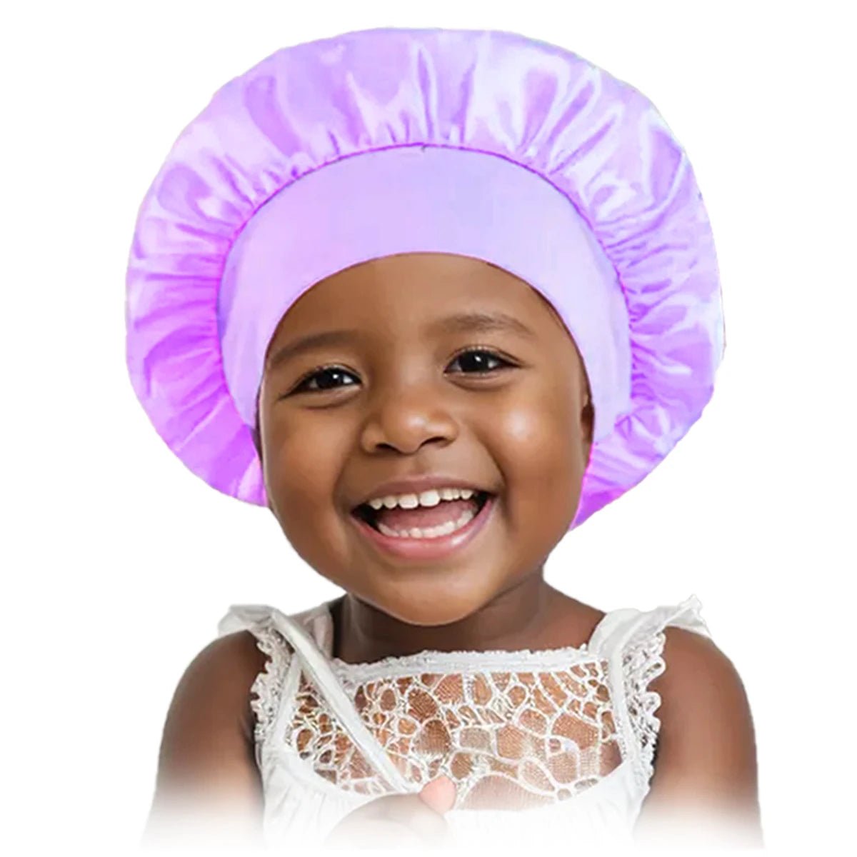 Gorgeous Strands Satin Bonnets for Kids with Wide Edge Elastic Silk | Good for Protecting your kids hair at home and while sleeping - Gorgeous Strands Retail
