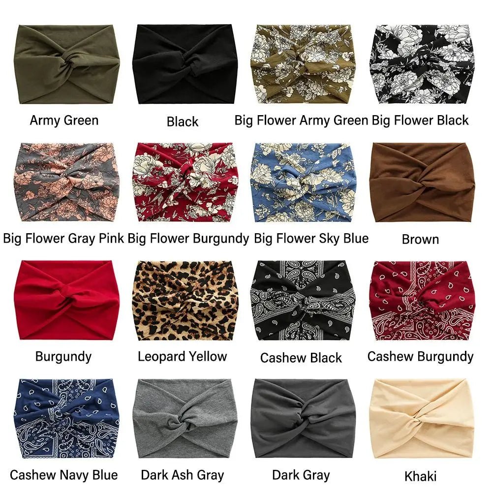 Hair Accessories Twisted Extra Large Thick Wide Headbands Turban Workout Headband Head Wraps for Women - Gorgeous Strands Retail
