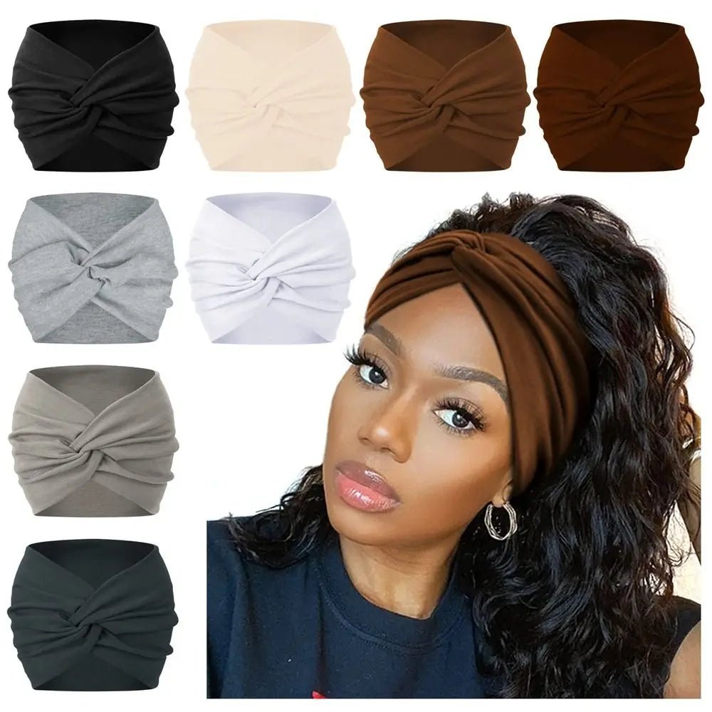 Hair Accessories Twisted Extra Large Thick Wide Headbands Turban Workout Headband Head Wraps for Women - Gorgeous Strands Retail