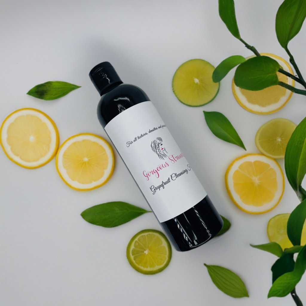 Preorder Gorgeous Strands Grapefruit Cleansing Foam Clarifying Shampoo 8 and 12 oz - Gorgeous Strands Retail
