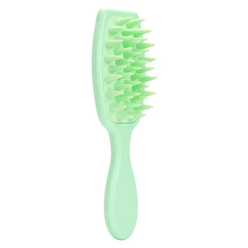 Silicone Shampoo Brush Scalp Massage Brush Head Washing Comb Long Handle Hair Massager Bath Brush Body Scrubber Hair Accessories - Gorgeous Strands Retail