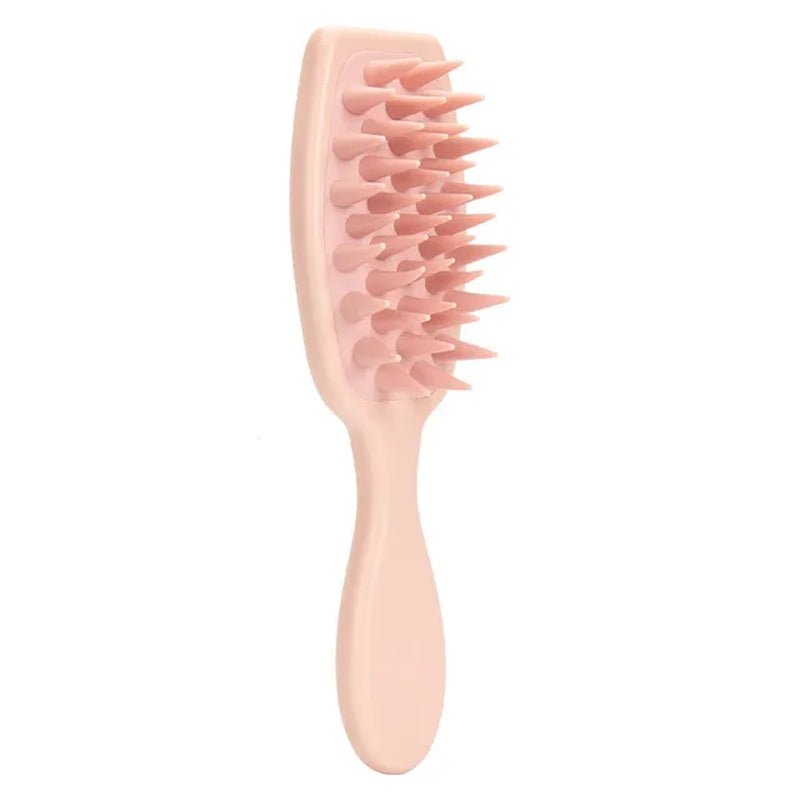 Silicone Shampoo Brush Scalp Massage Brush Head Washing Comb Long Handle Hair Massager Bath Brush Body Scrubber Hair Accessories - Gorgeous Strands Retail